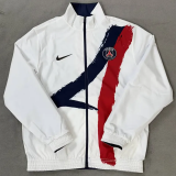 25-26 PSG White & Royal blue Double Sided Windbreaker (双面风衣)