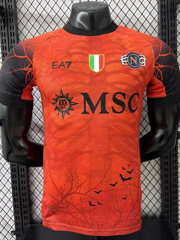 25-26 Napoli Halloween Orange Player Version Soccer Jersey