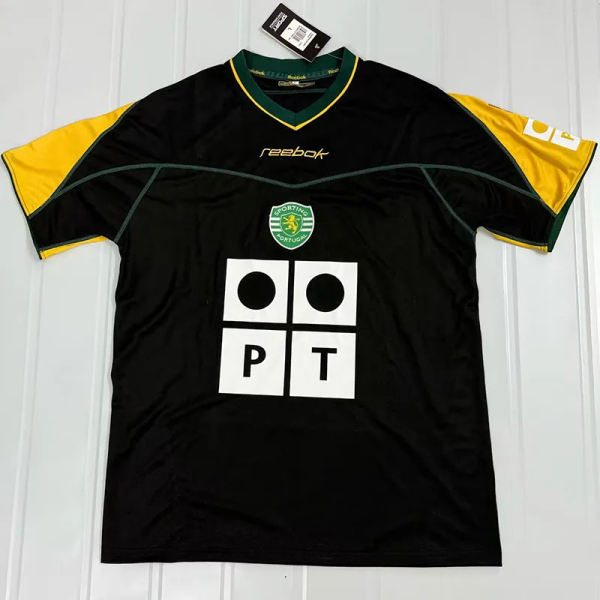 2002-2003 Sporting Lisbon Away Retro Soccer Jersey (黑色)