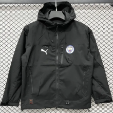 25-26 Man City Black Outdoor Jackets #Y017冲锋衣