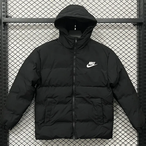 25-26 XD9901 NK Black Hooded Cotton Coat #棉衣