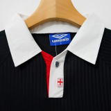 1998 England Black Retro Soccer Jersey