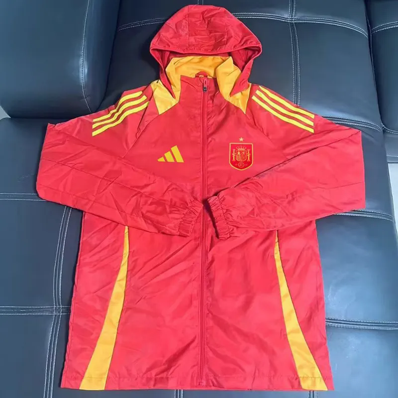 US$ 30.00 - 25-26 Spain Red Windbreaker - www.kitsdo.com
