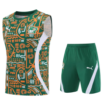 25-26 Ivory Coast Green Tank top and shorts suit