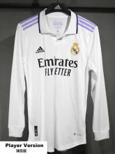 22-23 RMA Home Long Sleeve Player Version Soccer Jersey (长袖球员)