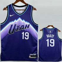 25-26 JAZZ BAILEY #19 Purple Top Quality Hot Pressing NBA Jersey