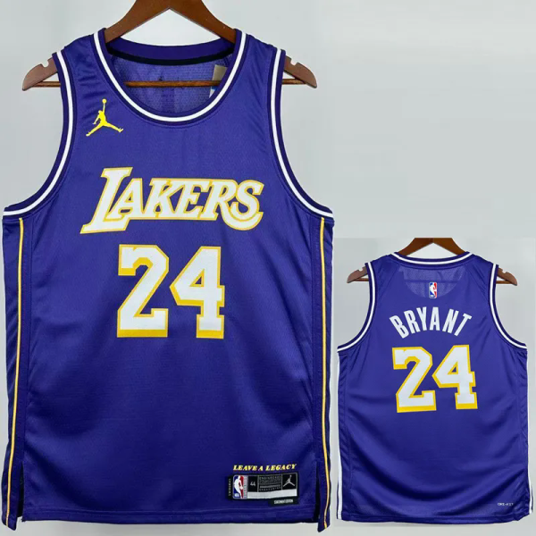 25-26 Lakers BRYANT #24 Purple Top Quality Hot Pressing NBA Jersey (Trapeze Edition) 飞人版