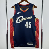 25-26 Cleveland Cavaliers MITCHELL #45 Royal blue Retro Top Quality Hot Pressing NBA Jersey (V领)