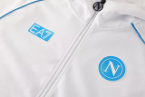 25-26 Napoli White Hoodie Jacket Tracksuit #01