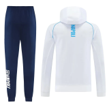 25-26 Napoli White Hoodie Jacket Tracksuit #01