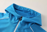 25-26 Napoli Blue Hoodie Jacket Tracksuit #01