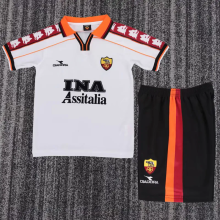 1998-1999 Roma Away Kids Retro Soccer Jersey