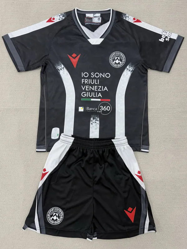 25-26 Udinese Home Kids Soccer Jersey