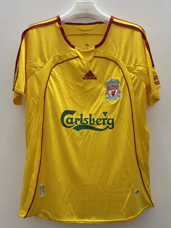 2006-2007 LIV Yellow Retro Soccer Jersey