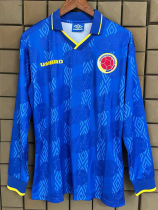 1994 Colombia Away Long Sleeve Retro Soccer Jersey (长袖)