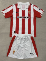 25-26 Gijon Home Kids Soccer Jersey
