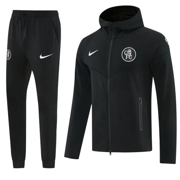 25-26 CHE Black Hoodie Jacket Tracksuit #01
