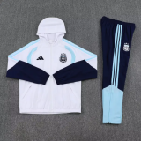 25-26 Argentina White Hoodie Jacket Tracksuit