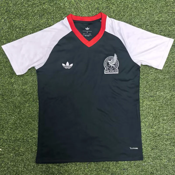 26-27 Mexico Black Fans Training shirts (红V领)