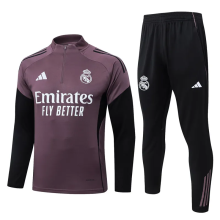25-26 RMA Gray Purple Half Pull Tracksuit #B25151(半拉链)