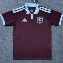 26-27 Aston Villa Home Fans Soccer Jersey