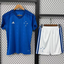 26-27 Cruzeiro Home Kids Soccer Jersey