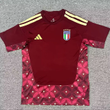26-27 Italy Brown Red Goalkeeper Fans Soccer Jersey