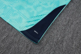 25-26 Marseille Lake blue Kids Half Pull Tracksuit #E25194(童装)(半拉链)