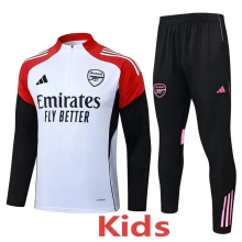25-26 ARS White Kids Half Pull Tracksuit #E25186(童装)(半拉链)