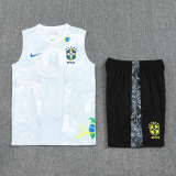 25-26 Brazil White Tank top and shorts suit