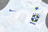 25-26 Brazil White Tank top and shorts suit