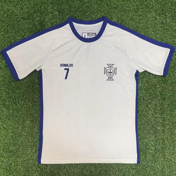25-26 Portugal #7 Beige T-Shirt
