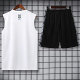 25-26 Brazil White Tank top and shorts suit
