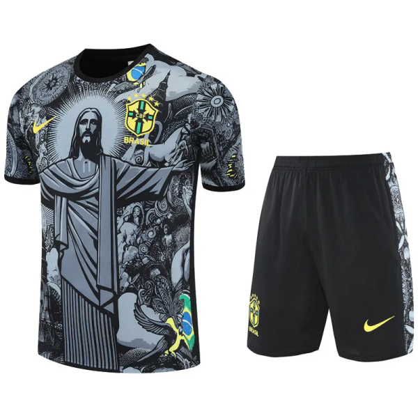25-26 Brazil Grey Training Short Suit