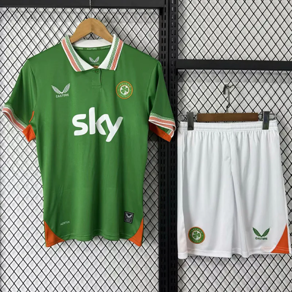 25-26 Ireland Home Kids Soccer Jersey