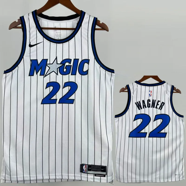 25-26 Magic WAGNER #22 White Top Quality Hot Pressing NBA Jersey(条纹)