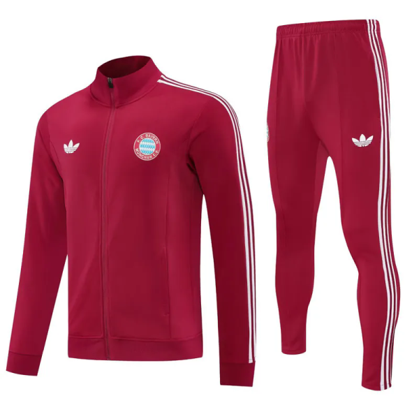 25-26 Bayern Jujube red Jacket Tracksuit