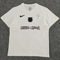 25-26 BAR White High Quality Casual T-Shirt #圆领黑标