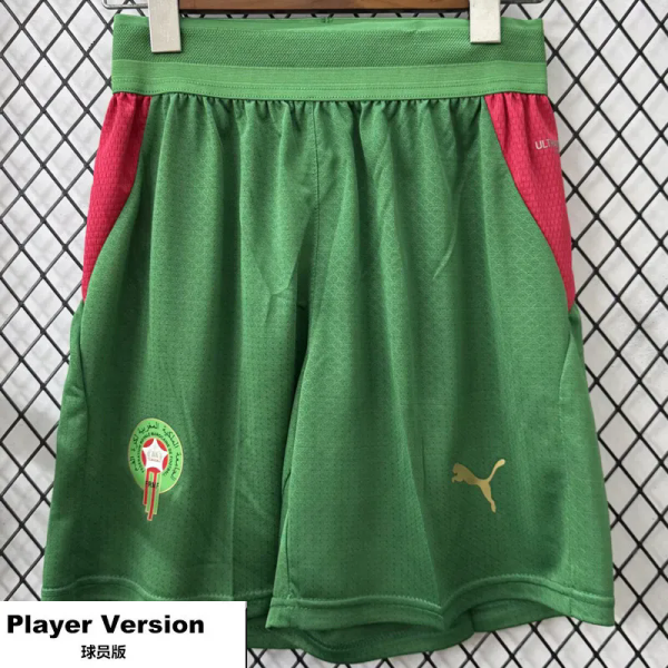 26-27 Morocco Green Player Version Shorts Pants(球员短