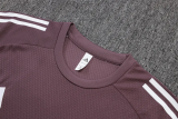 25-26 Man Utd Grey purple Training Short Suit #D25126