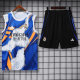 25-26 RMA White blue Tank top and shorts suit