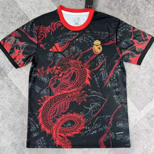 25-26 RMA Black Special Edition Fans Training Shirts (红龙)