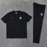 26-27 PSG Black Short shirts and Long trousers Suit (圆领)
