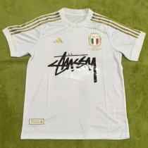 2023 Italy White 125th Anniversary Edition Fans Soccer Jersey (带广告)