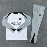26-27 PSG White Gray Half Pull Tracksuit (半拉链)