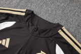26-27 Flamengo Brown Half Pull Tracksuit #B26020(半拉链)
