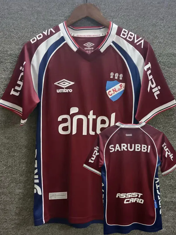 26-27 Club Nacional Brown Red Fans Soccer Jersey