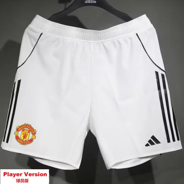 25-26 Man Utd Home Player Version Shorts Pants (High Quality)(球员短裤)