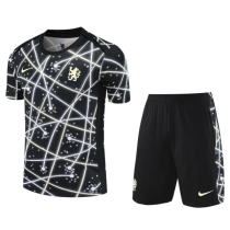 25-26 CHE Grey Black Training Short Suit