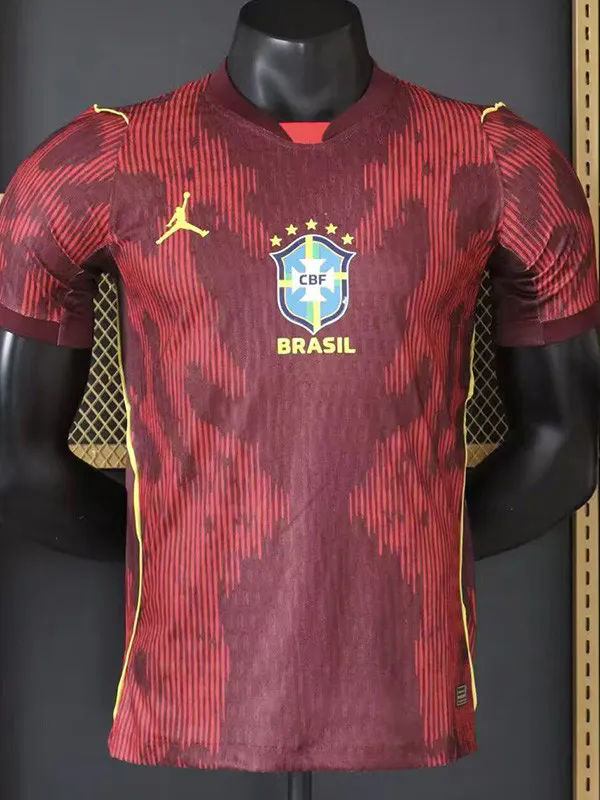26-27 Brazil JD Red Goalkeeper Player Version Soccer Jersey